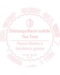 Démaquillant solide - TEA TREE - Peaux mixtes à tendance grasse - AUTOUR DU BAIN