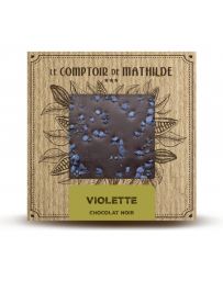 TABLETTE DE CHOCOLAT NOIR - VIOLETTE - 80G - LE COMPTOIR DE MATHILDE