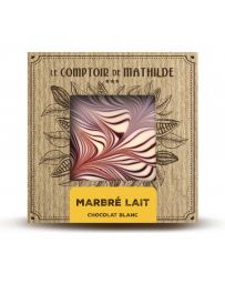 TABLETTE DE CHOCOLAT BLANC - MARBRE - 80G - LE COMPTOIR DE MATHILDE