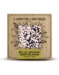 TABLETTE DE CHOCOLAT NOIR - NOUGAT DE MONTELIMAR - 80G - LE COMPTOIR DE MATHILDE