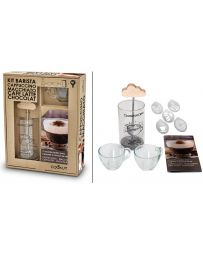 Kit Barista - MOUSSEUR + 2 TASSES + 1 LIVRE RECETTES + 5 POCHOIRS - COOKUT