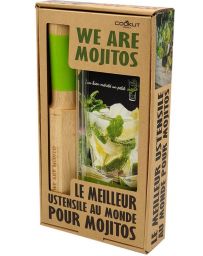 Kit WE ARE MOJITO - 1 Pillon 4en1 + 2 pailles en verre + 1 livre de recette - COOKUT
