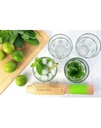 Kit WE ARE MOJITO - 1 Pillon 4en1 + 2 pailles en verre + 1 livre de recette - COOKUT