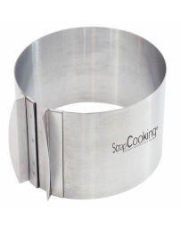 Cercle à pâtisserie extensible en INOX - Hauteur 12cm - SCRAPCOOKING