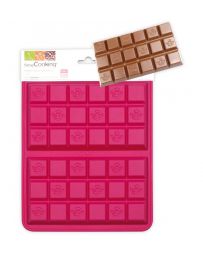 MOULE POUR CHOCOLAT EN SILICONE - TABLETTES DE CHOCOLAT - SCRAPCOOKING