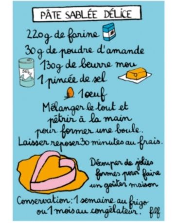 MAGNET ISA - RECETTE DE CUISINE - PÂTE SABLEE DELICE - DERRIERE LA PORTE