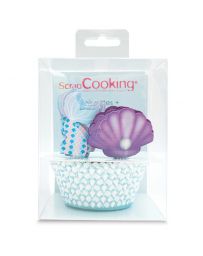 24 CAISSETTES + 24 CAKE TOPPERS "SIRENE" - SCRAPCOOKING