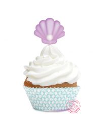 24 CAISSETTES + 24 CAKE TOPPERS "SIRENE" - SCRAPCOOKING