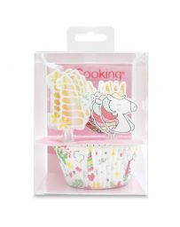 24 Caissettes + 24 cake toppers licorne - SCRAPCOOKING