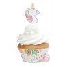 24 Caissettes + 24 cake toppers licorne - SCRAPCOOKING