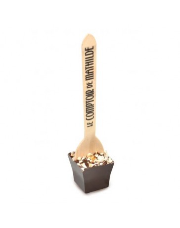 CUILLERE CHOCOLAT CHAUD - NOIR NOIX, NOISETTES - LE COMPTOIR DE MATHILDE