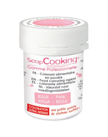 Colorant alimentaire en poudre - rose poudré - 5g - SCRAPCOOKING