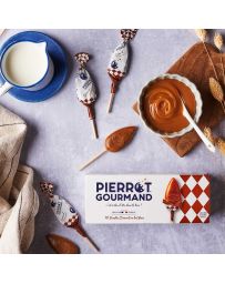 Coffret de 10 Sucettes au Caramel au Lait frais - PIERROT GOURMAND