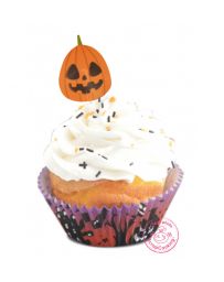 24 Caissettes + 24 Toppers Halloween - SCRAPCOOKING