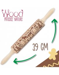 Rouleau Empreintes en bois - Gingerman - SCRAPCOOKING