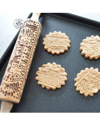 Rouleau Empreintes en bois - Gingerman - SCRAPCOOKING