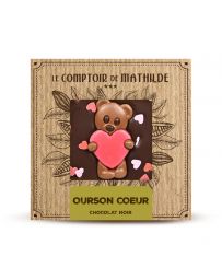 TABLETTE CHOCOLAT NOIR - OURSON COEUR - 80G - LE COMPTOIR DE MATHILDE