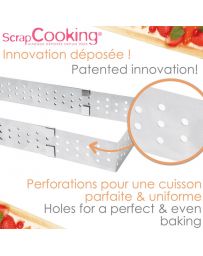 Cadre à tarte perforé extensible INOX - SCRAPCOOKING
