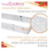 Cadre à tarte perforé extensible INOX - SCRAPCOOKING