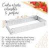 Cadre à tarte perforé extensible INOX - SCRAPCOOKING
