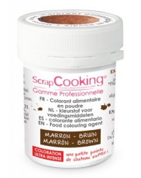Colorant alimentaire en poudre - marron - 5g - SCRAPCOOKING