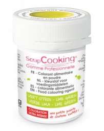 Colorant alimentaire en poudre - vert citron - 5g - SCRAPCOOKING