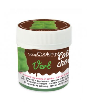 Colorant pour chocolat liposoluble en poudre - VERT - 5g - SCRAPCOOKING