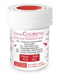 Colorant alimentaire en poudre - rouge - 5g - SCRAPCOOKING