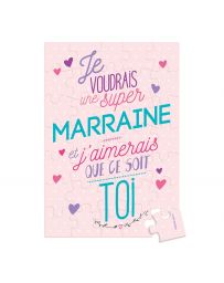 Puzzle Surprise - Je voudrais une super Marraine - BUBBLEGUM