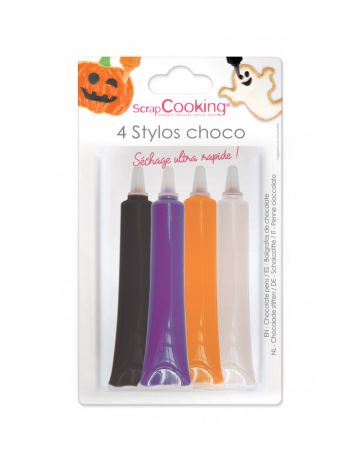 4 Stylos-Chocolat Halloween - SCRAPCOOKING