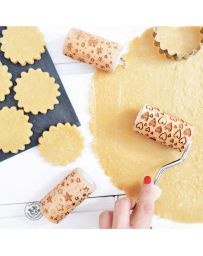 Mini Rouleau Bois Empreinte - Etoiles - SCRAPCOOKING