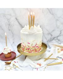 12 Bougies longues dorées - SCRAPCOOKING
