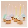 12 Bougies longues torsadées pastel - SCRAPCOOKING