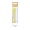 12 Bougies longues torsadées pastel - SCRAPCOOKING