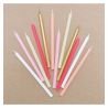 12 Bougies longues rose et or - SCRAPCOOKING