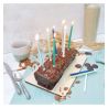 12 Bougies longues bleu et argent - SCRAPCOOKING