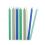 12 Bougies longues bleu et argent - SCRAPCOOKING