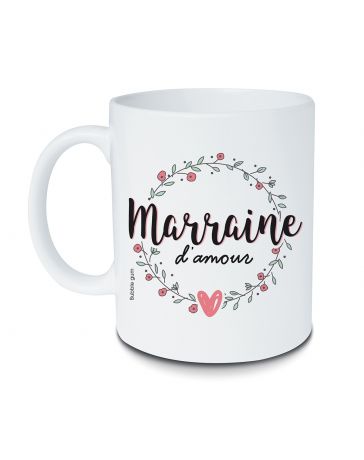 Mug en céramique - Marraine d'Amour - BUBBLE GUM