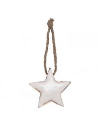 Suspension de Noël en Bois - Etoile blanche