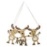 Suspension de Noël en bois - 3 Rennes Noël 17cm