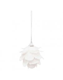 Suspension de Noël en plastique - Fleurs blanches x3 6cm