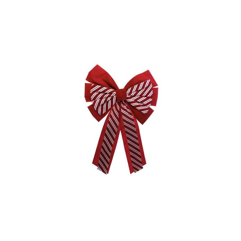 Grand Noeud rayé rouge et blanc 40x60cm Grand Noeud rayé rouge et blanc 40x60cm