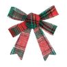 3 Nœuds écossais rouges et verts 10x12cm