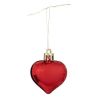 Suspension de Noël - 9 Cœurs rouges 4cm