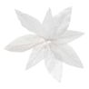 Suspension de Noël - Poinsettia feuilles blanches 27cm