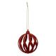 Boule de Noël - Vague rouge 80mm