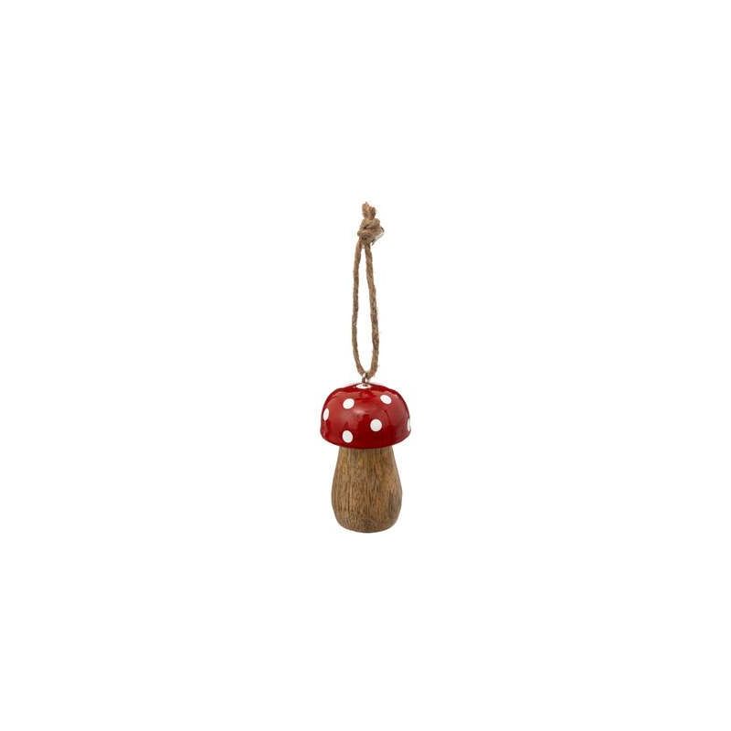 Suspension de Noël en bois - Champignon rouge Suspension de Noël en bois - Champignon rouge