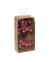 Suspension de Noël - 4 Bouquets de 10 baies rouges