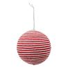 Boule de Noël en PLF - Corde blanche et rouge 100mm