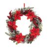 Couronne Poinsettia rouge D50cm